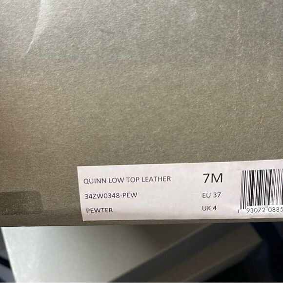 ALLSAINTS Womens Silver Metallic Quinn Round Toe Platform Leather Sneakers Shoes - Picture 10 of 10